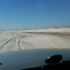 They pushed sand into a make shift dune here to try n protect in a north ea