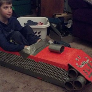 Cardboard and duct tape, who needs Christmas presents?
