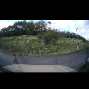 Front dash cam view