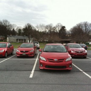 It's the red car mafia!