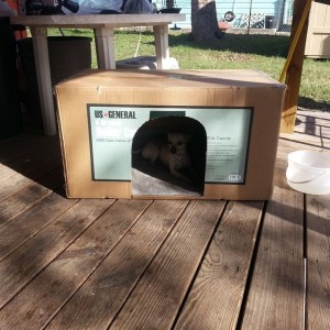 Free dog house with the purchase of a roll around cart Sent via the Samsung