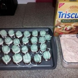 Bam. Thin mint truffles and smoked salmon spread.