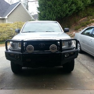 Front is sitting in a dip in the driveway