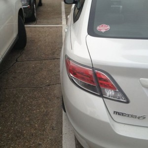 Leave it to a Bama fan to park wrong