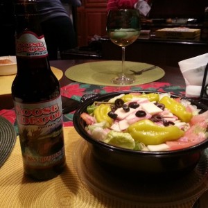 Antipasta and Moose Drool for dinner. Sent from my Verizon Wireless 4G LTE 
