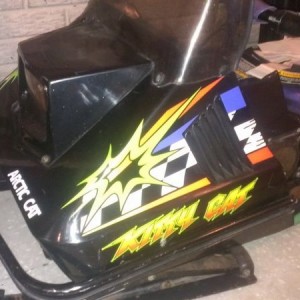 Fresh decals on the hood.