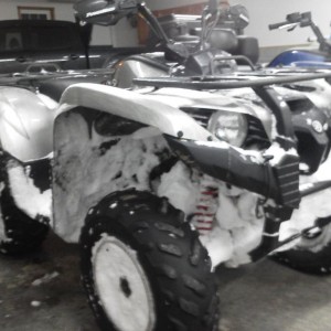 Grizzly 700 after riding Wed night celebrating my birthday