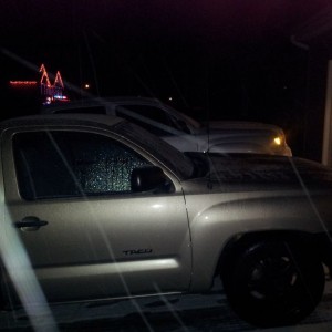 My dropped truck next to my GF's dads 2012 dcsb. 2 totally opposite tr