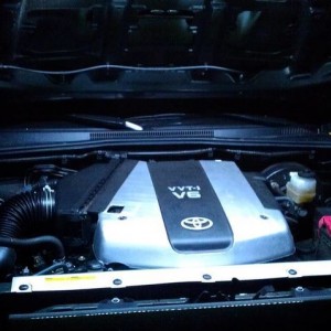 engine bay with l.e.d. lights