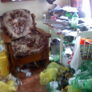 Nice neat family room! The cats have their own room too. They don't ha