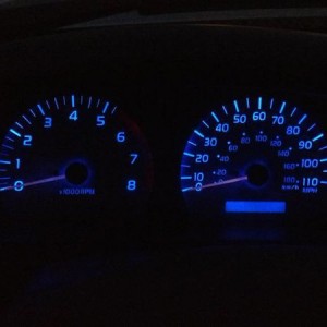 Completed blue #194 LED gage cluster lights