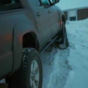 Posing in the snow