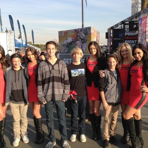 My son and his buds at Supercross