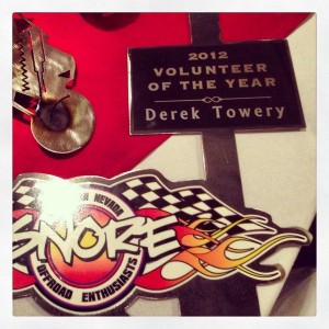 Received an award last night at SNORE awards banquet.