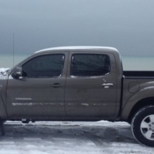 Snowy day at Lake Michigan