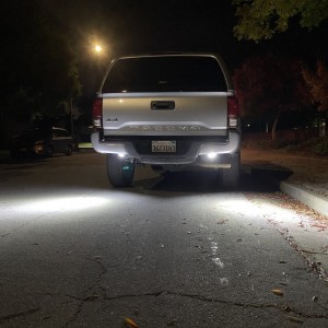 Rear lights, night shot…