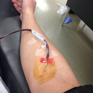 Selling my bodily fluids.