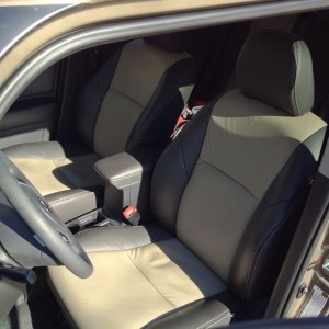 Katskin heated leather seats in the Scion Xb.