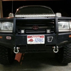 2 new 3x3 pods from okledlightbars. Everything is hooked up, just waiting o
