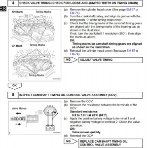 Timing And VVT Check