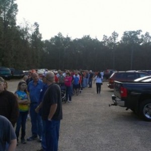 Line at gun show in mobile.