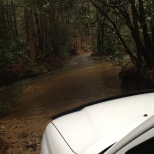 Couple small creek crossings this evenin.