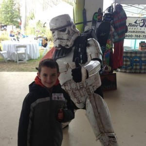My son and a trooper
