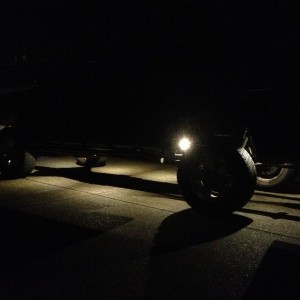 Rock lights from the back.