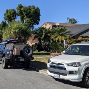 I have successfully converted the whole family to yotas. Not pictured, another forest green 3rd gen taco. :laugh: