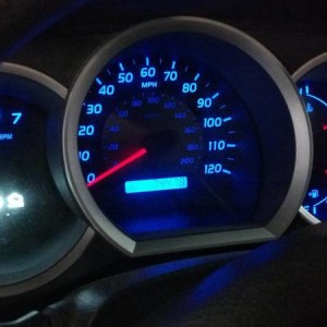 Blue LED gauge