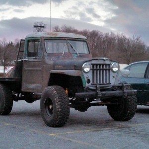 In the parking lot of the gym this morning