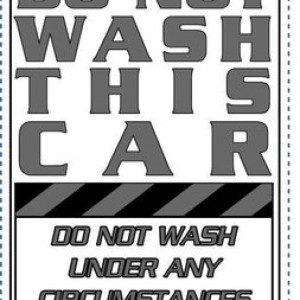 Do Not Wash Sign
