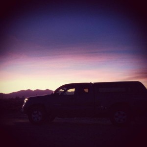 sunset in the high desert