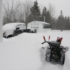 1st cut with the snowblower