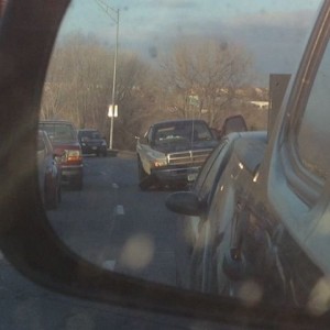 Sucks for this dude..5 o'clock traffic too. Saw the thing drop as I ca