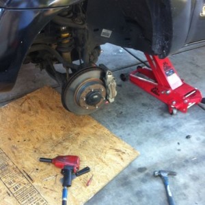 New cv axle going in