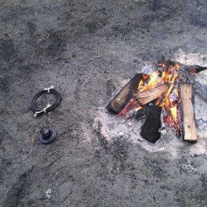 Cb antenna is next to the fire Kevin.