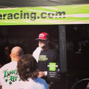 Jesse James In the patron tent at the Winternationals today