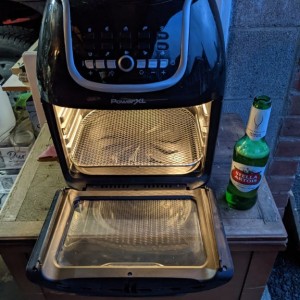 New air fryer keep blowing the fuse in the house. Air fryer doesn't know me very well. #airfryinginthegarage