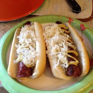 Venison sausage dogs