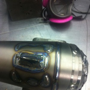 Titanium exhaust welding