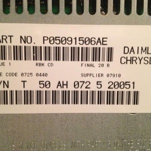 Dodge/Chrysler Stereo/CD