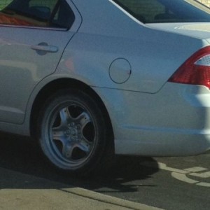 Tires and rims painted silver. :facepalm: