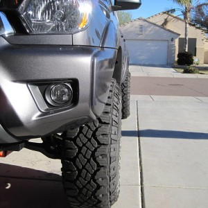 285/75/16  on a  8" rims and 0mm offset