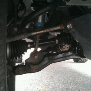 Passenger side cv angle