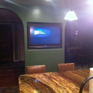 Pandora thru Direct TV. This is bad ass, should have switched a long time a
