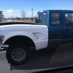 Forget monster fords, the new bro standard is unpainted glass fenders on yo