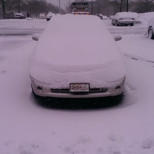 Figures the only time I see some real snow is in NY when driving a car. Poo