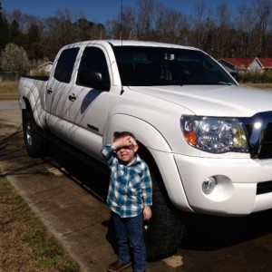 Trucks clean with the help of my little guy.