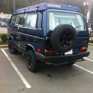 Super clean VW Westy Syncro with Duratracs.